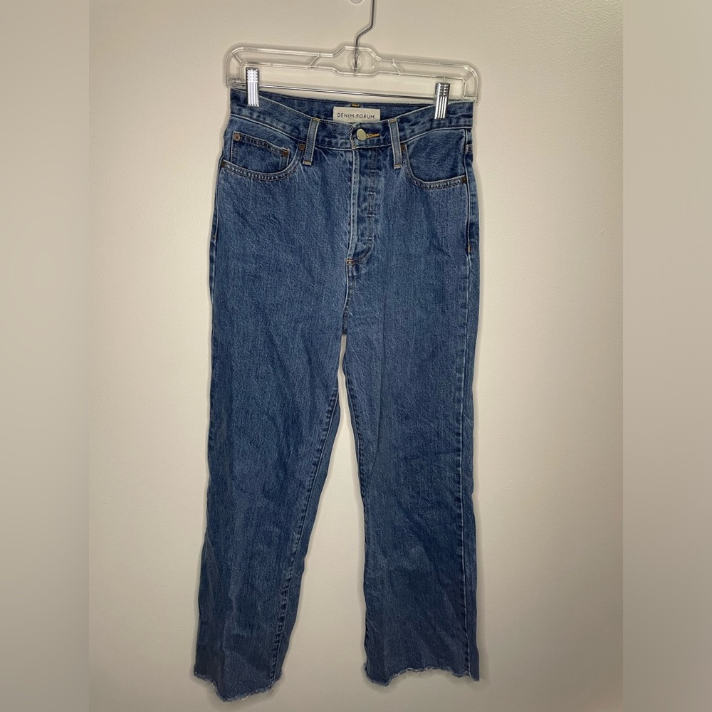 Aritzia Denim Forum The Farrah High Rise Wide Leg Jean Organic Cotton